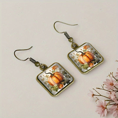 Pendientes Colgantes de Cristal de Calabaza
