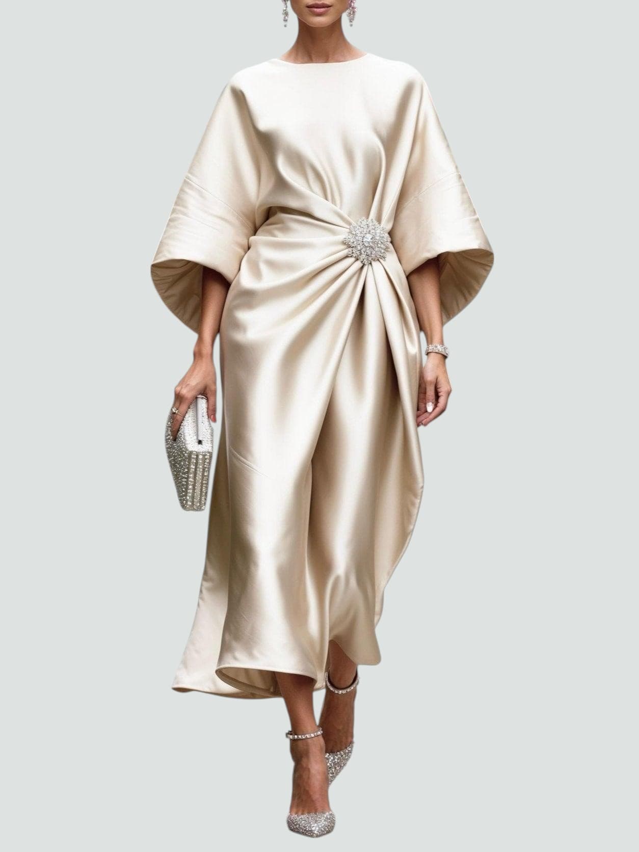 Albertine – Elegant long satin dress