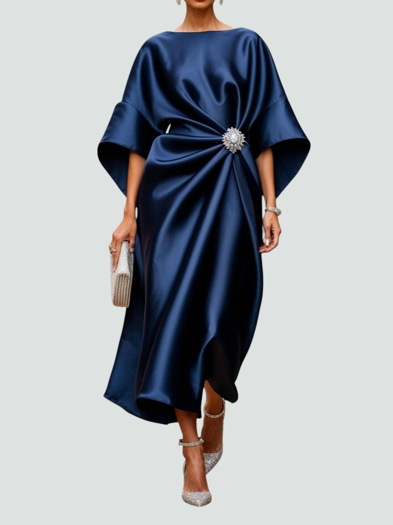 Albertine – Elegant long satin dress
