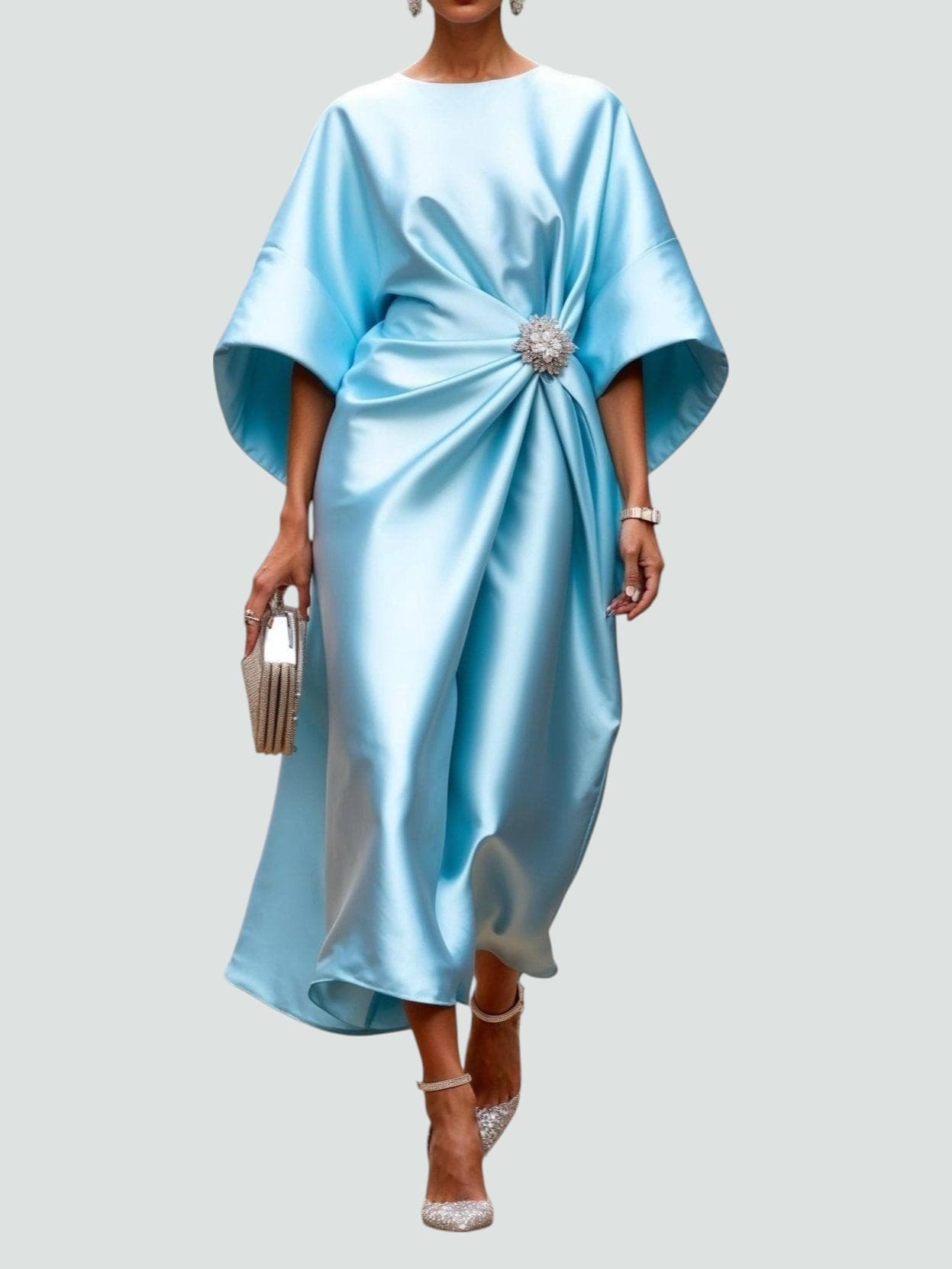 Albertine – Elegant long satin dress