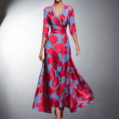 Nunzia | Elegant evening dress with floral charm