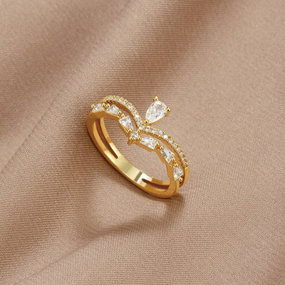 Aura - Anillo de cristal elegante