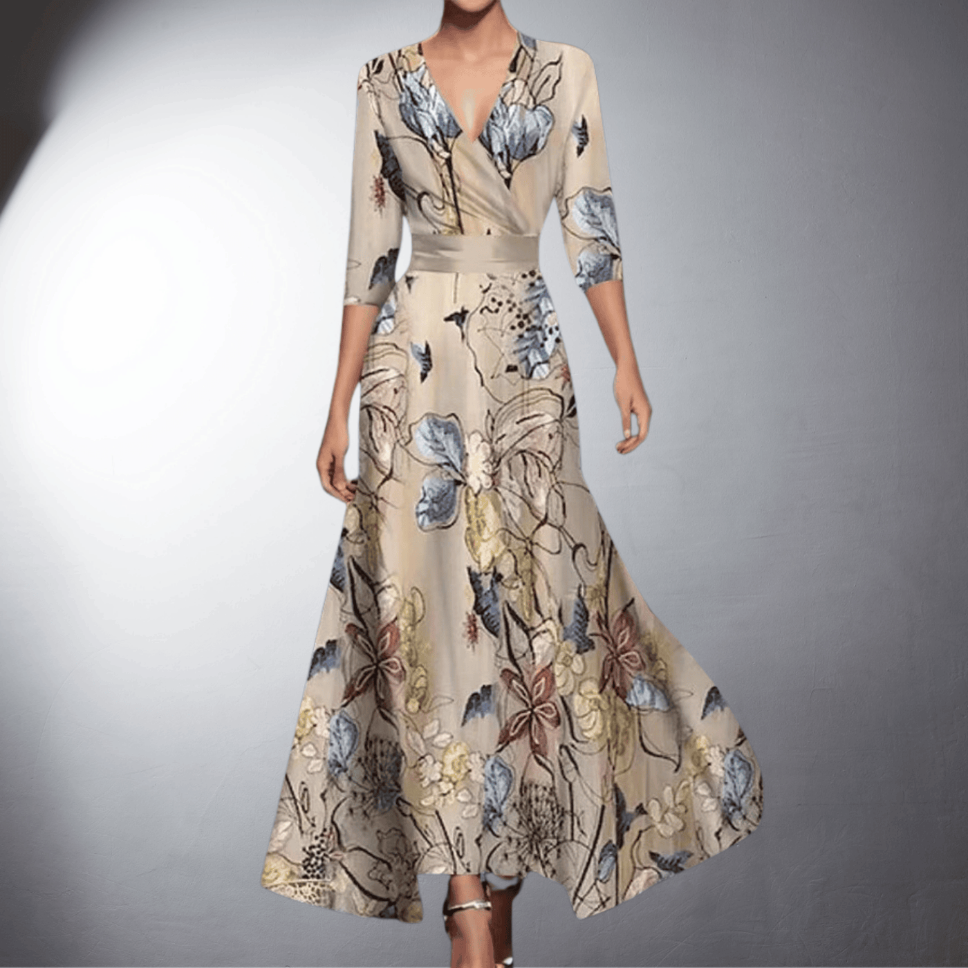 Nunzia | Elegant evening dress with floral charm