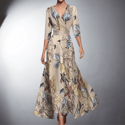 Nunzia | Elegant evening dress with floral charm