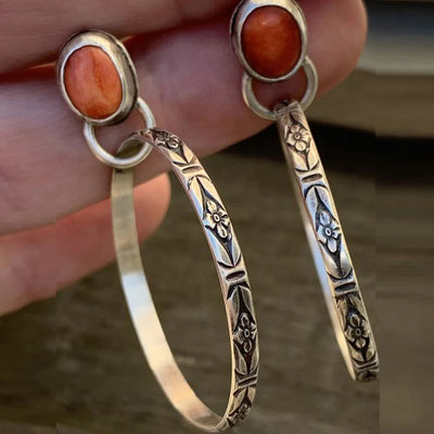 Pendientes Boho Chic de Ónix Vintage