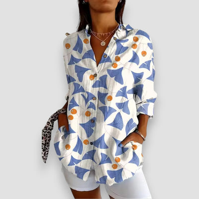 Sofía - Blusa con botones y estampado