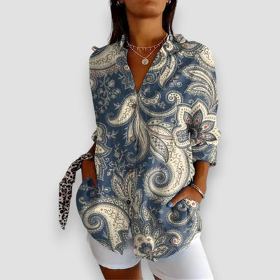 Sofía - Blusa con botones y estampado