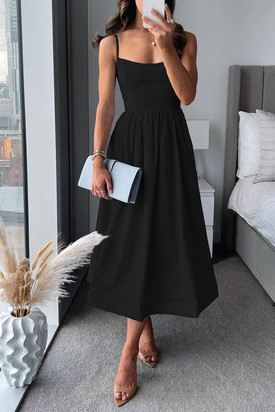 Martina™ | Elegant midi dress with straps