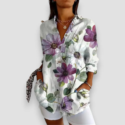 Sofía - Blusa con botones y estampado