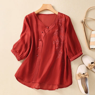 Laurienne™ | Blusa de botones asimétricos