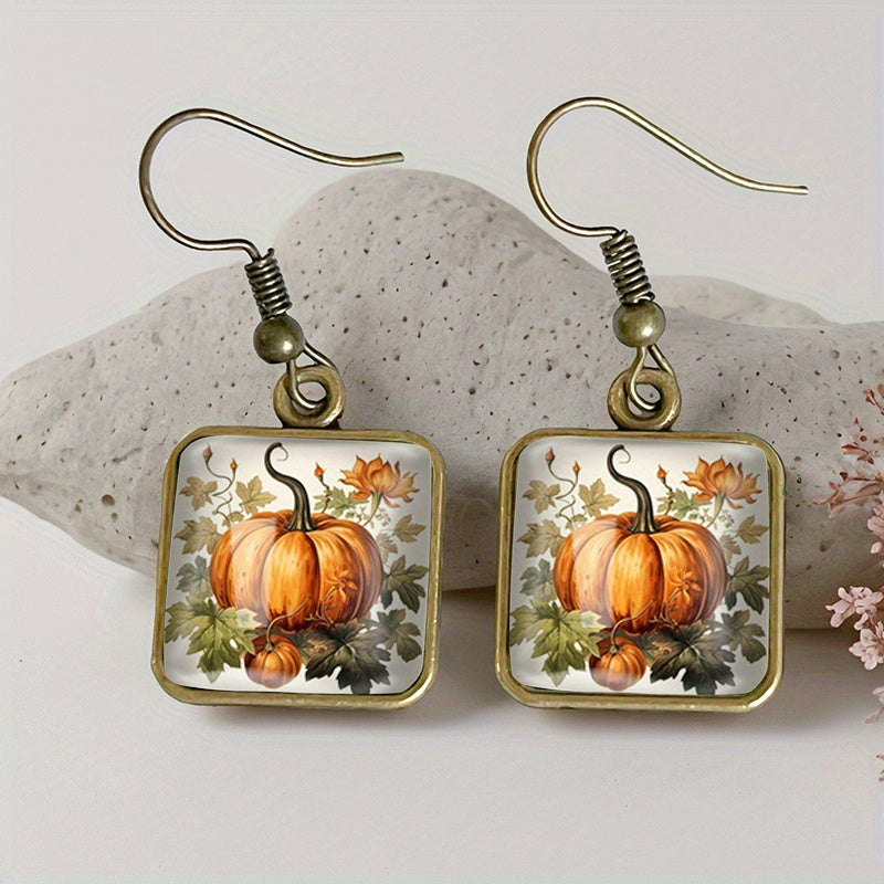 Pendientes Colgantes de Cristal de Calabaza
