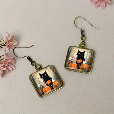 Pendientes Únicos de Gato Otoñales