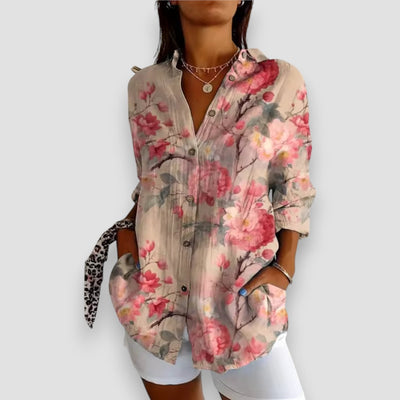 Sofía - Blusa con botones y estampado