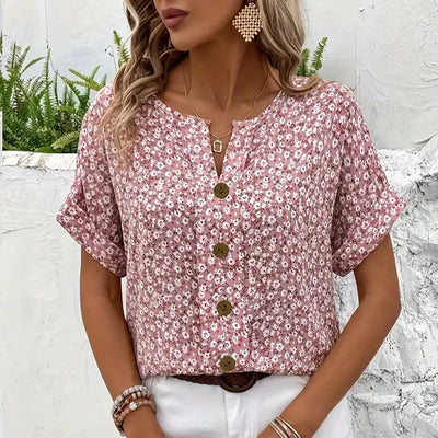 Verna | Blusa elegante con estampado floral
