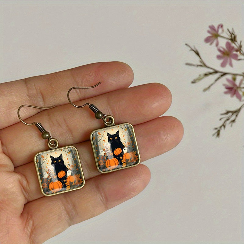 Pendientes Únicos de Gato Otoñales