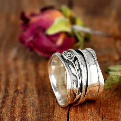 Anillo Boho de Plata Rosa