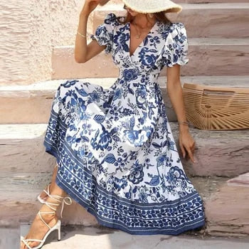 Mary™ Vestido largo de verano con estampado floral