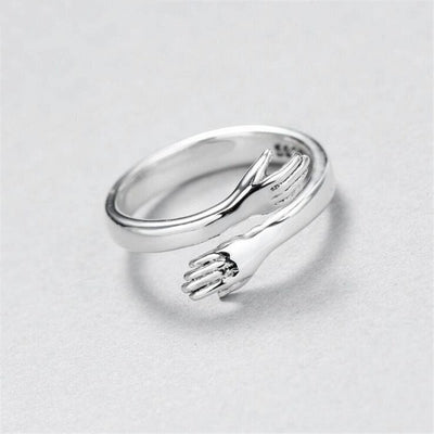 Anillo Ajustable de Plata Abrazo