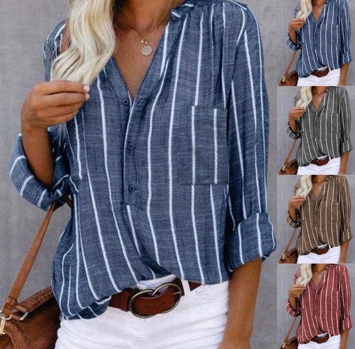 Britt - Elegant striped blouse