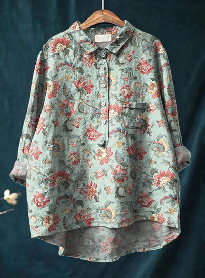 Laura™ | Blusa clásica con estampado floral