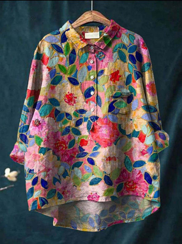 Laura™ | Blusa clásica con estampado floral