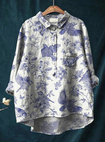 Laura™ | Blusa clásica con estampado floral