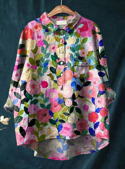 Laura™ | Blusa clásica con estampado floral