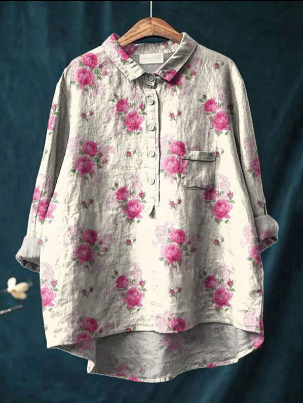 Laura™ | Blusa clásica con estampado floral