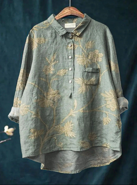 Laura™ | Blusa clásica con estampado floral