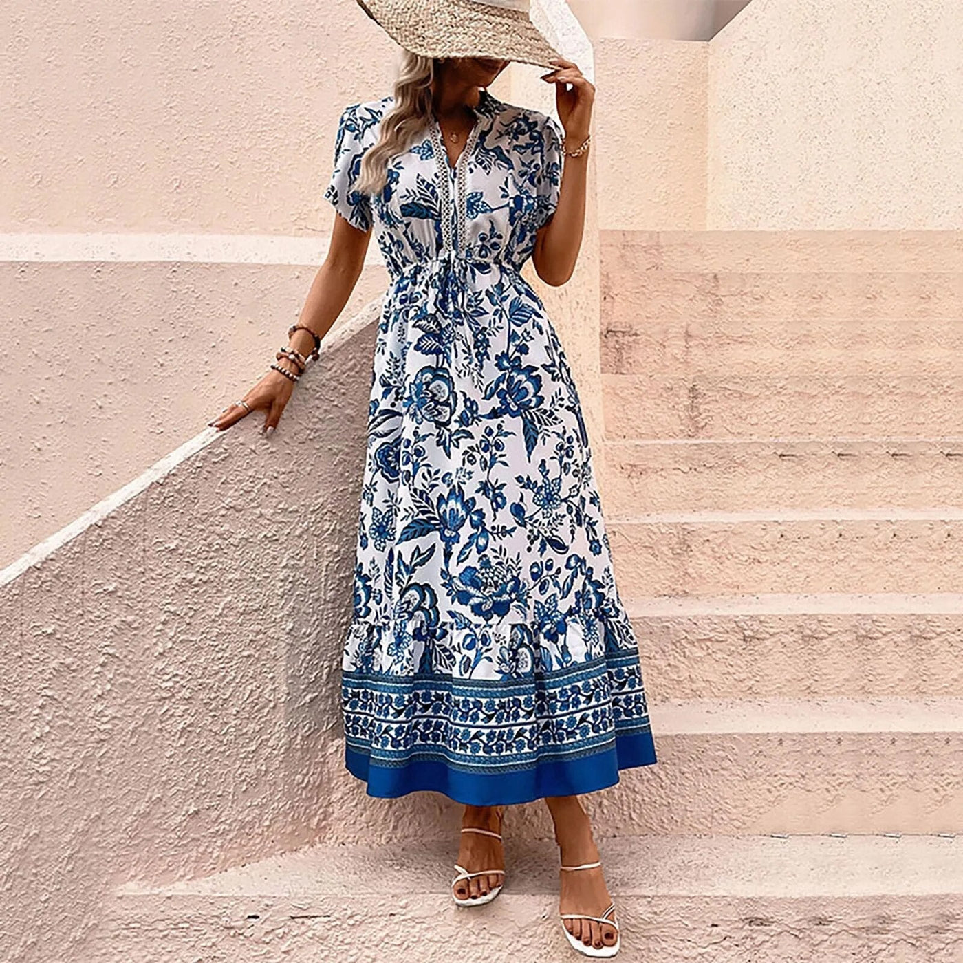 Mary™ Vestido largo de verano con estampado floral