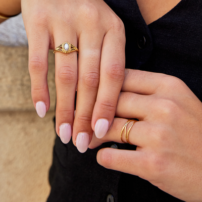 Royal - Anillo de Perlas Vintage