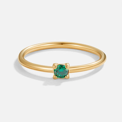 Anillos de oro de piedra de nacimiento
