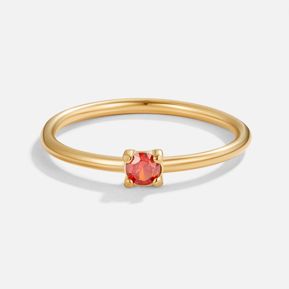 Anillos de oro de piedra de nacimiento
