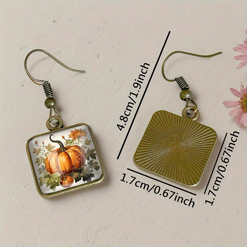 Pendientes Colgantes de Cristal de Calabaza