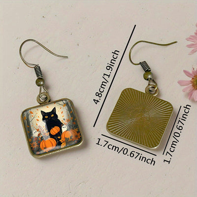 Pendientes Únicos de Gato Otoñales