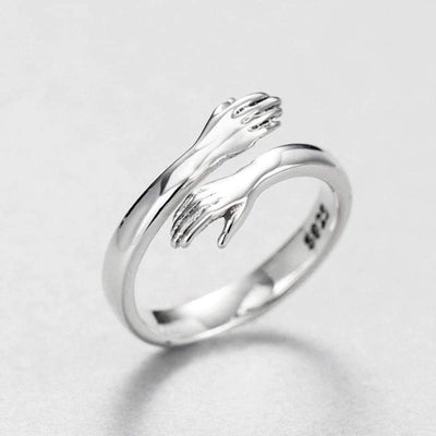 Anillo Ajustable de Plata Abrazo