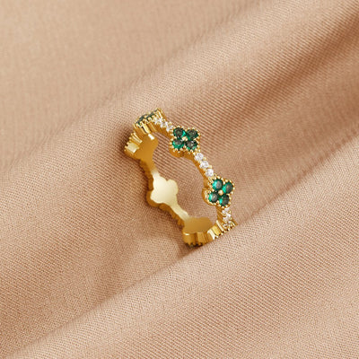 Glück - Anillo de Cristal de Trébol