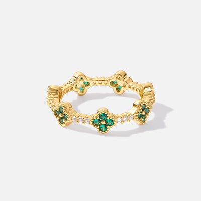 Glück - Anillo de Cristal de Trébol