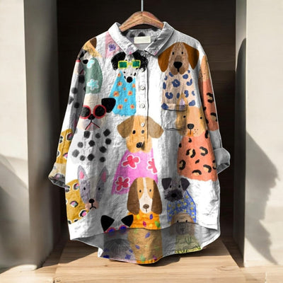 Astrid® | Blusa exclusiva de mujer con estampado de perro