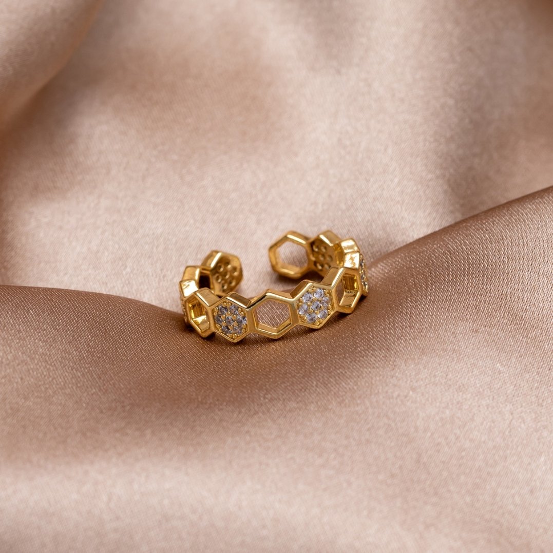 Biene - Anillo de Oro y Cristal