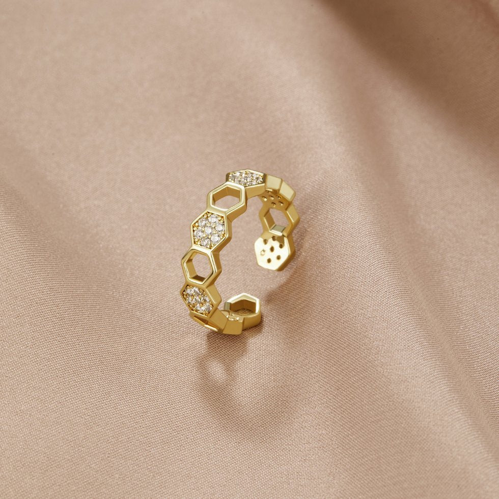 Biene - Anillo de Oro y Cristal