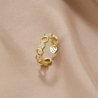 Biene - Anillo de Oro y Cristal