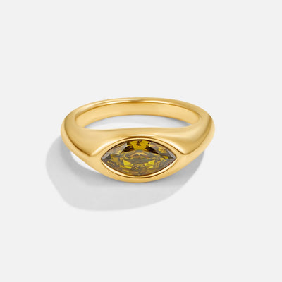 Anillo de Cristal Verde Arizona