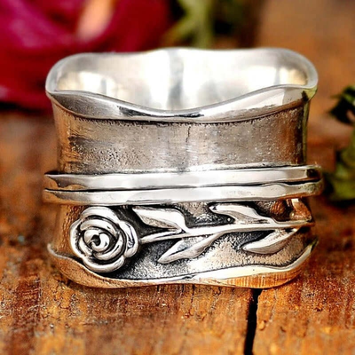 Anillo Boho de Plata Rosa