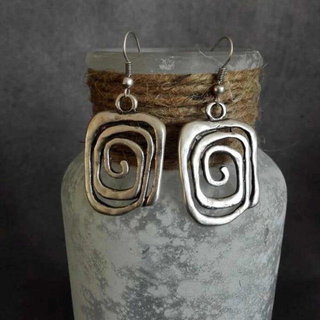 Pendientes de Plata Espiral Vintage