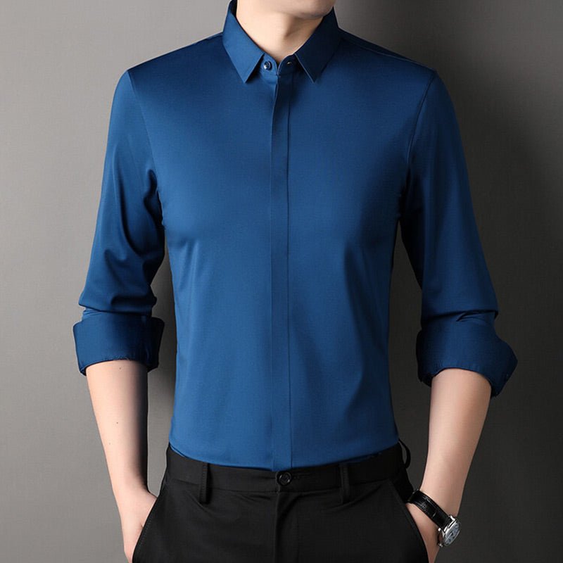 Mitchel | Camisa elástica antiarrugas para hombre