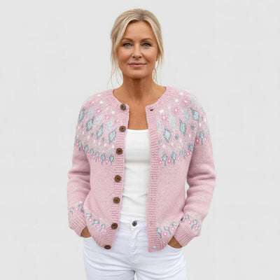 Elva™ | Cárdigan de punto holgado con estampado