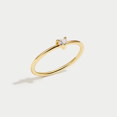 Amor - Anillo de Corazón de Cristal