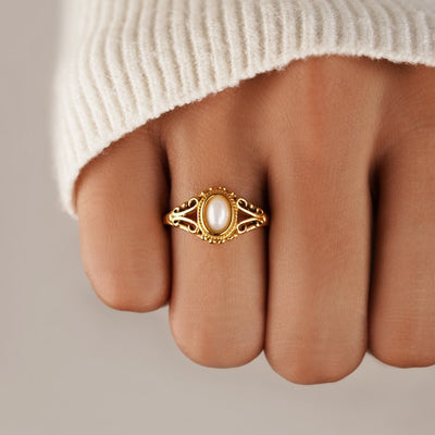 Royal - Anillo de Perlas Vintage