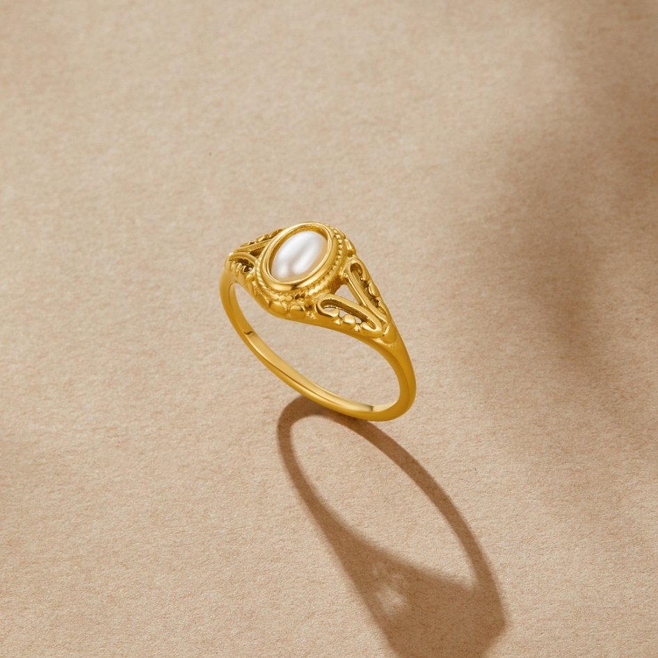 Royal - Anillo de Perlas Vintage